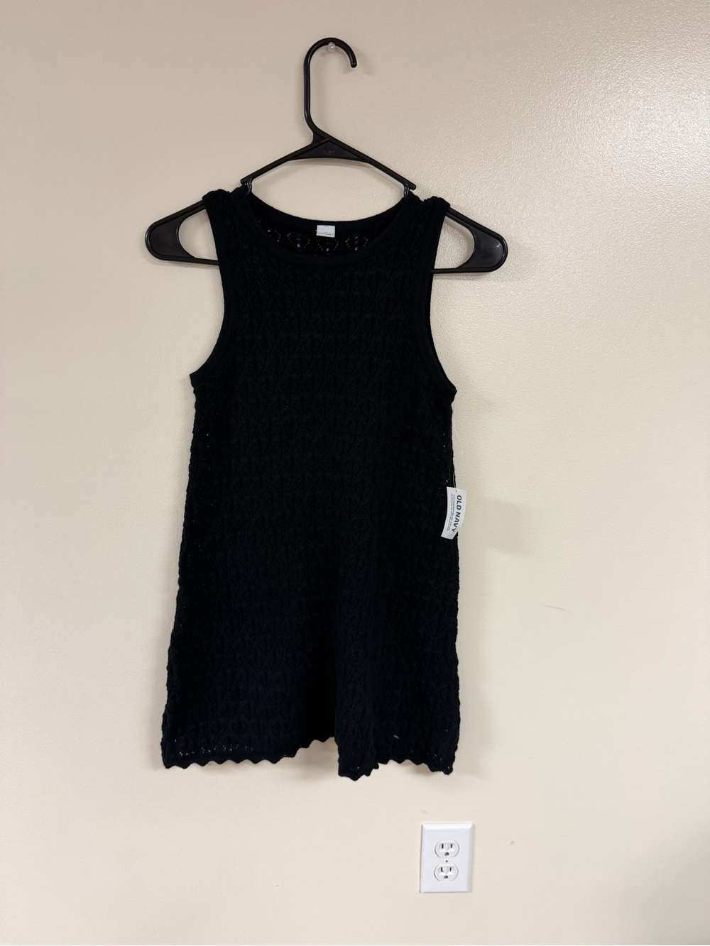 Black Crochet Tank Top